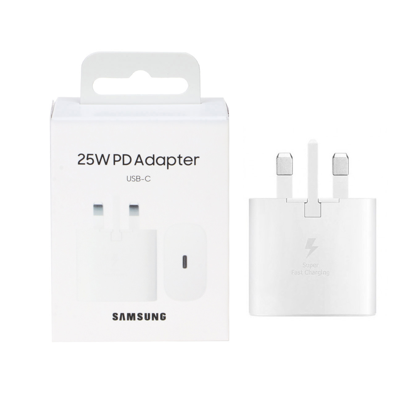 شارژر سه پین SAMSUNG 25W Plus اصلی- ( فست و PD) سفید DST - 