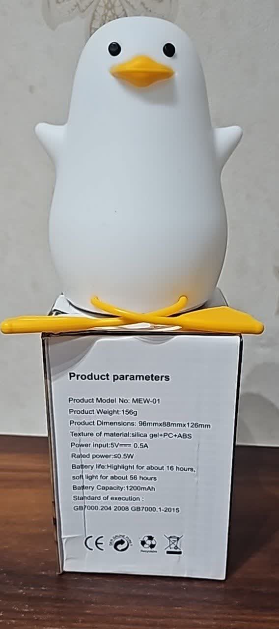 چراغ خواب فانتزی سیلیکونی طرح اردک نشسته - چراغ خواب فانتزی سیلیکونی طرح اردک نشسته با قابلیت تغییر نور میباشد